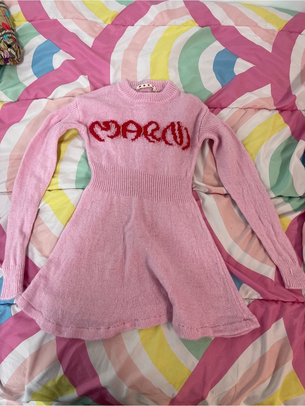 Marni kids Girls Pink Knit Dress
